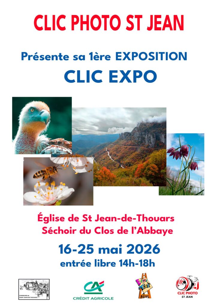 Exposition photos du Clic Photo St Jean à Saint-Jean-de-Thouars du 16 au 25 mai 2026