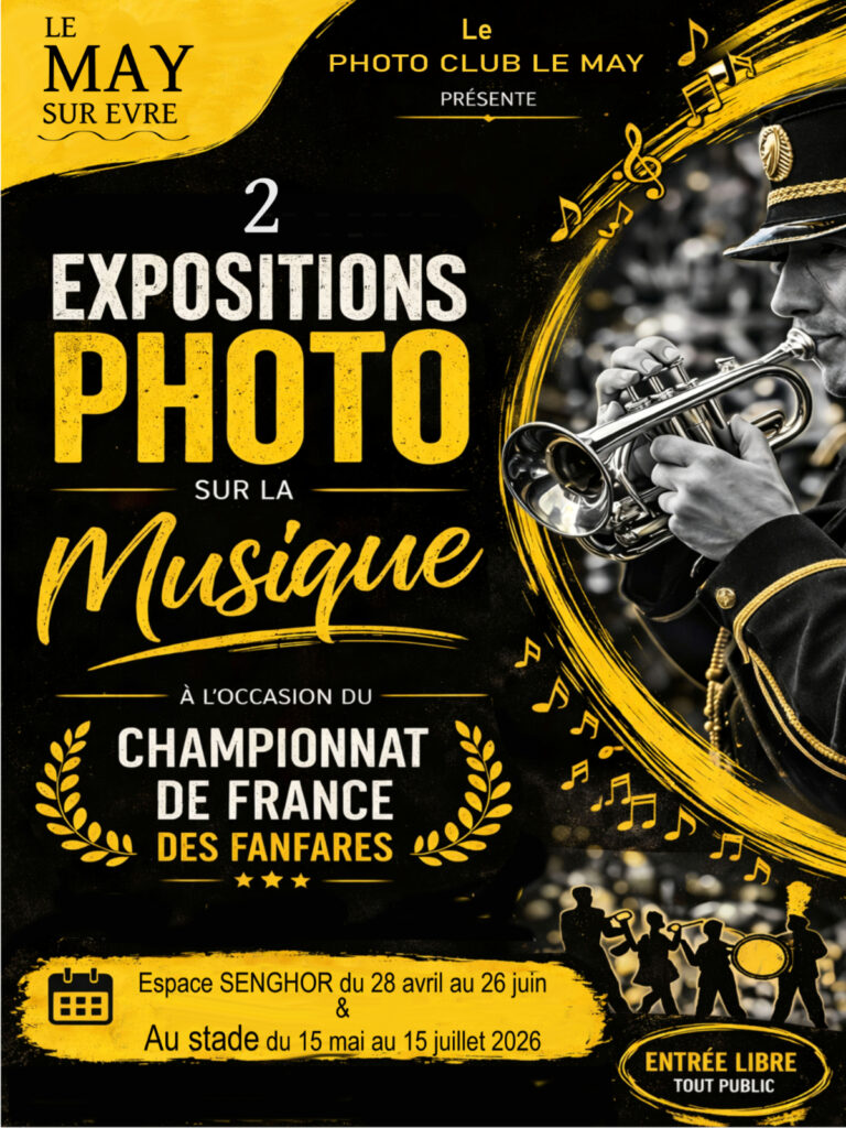 Exposition photos « Musique » par le Photo Club Le May à May-sur-Èvre du 28 avril au 15 juillet 2026